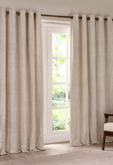 Hebden Eyelet, Natural - Ready Made Curtains
